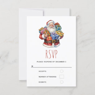 Jolly Santa Claus im traditionellen Roten Anzug RSVP Karte