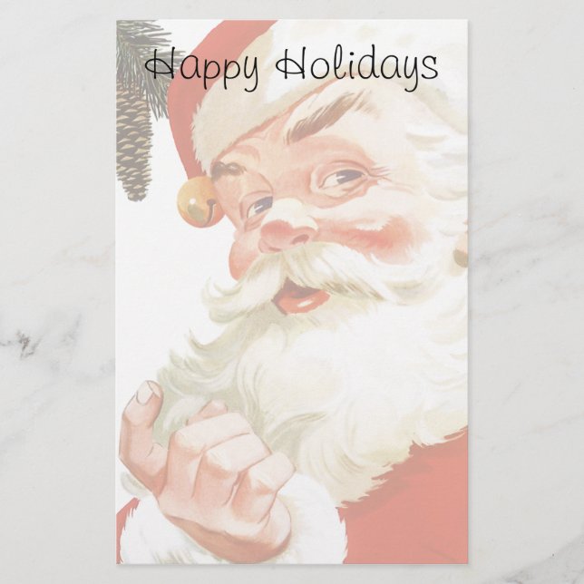 Jolly Santa Claus mit einem Geheimnis, Weihnachtsf Briefpapier (Vorderseite)