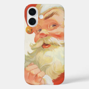 Jolly Santa Claus mit einem Geheimnis, Weihnachtsf iPhone 16 Hülle