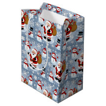 Jolly Santa Claus und Snowmen Weihnachtsmuster