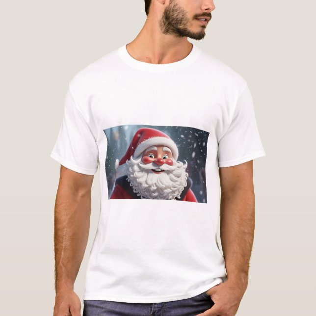 Jolly Santa Claus Weihnachten T - Shirt für Männer (Vorderseite)