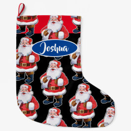 Jolly Santa custom boys Weihnachtsjung Strumpf Großer Weihnachtsstrumpf