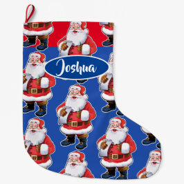 Jolly Santa custom boys Weihnachtsjung Strumpf Großer Weihnachtsstrumpf