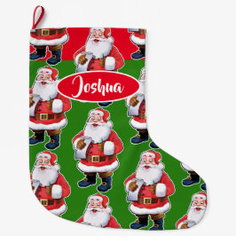 Jolly Santa custom boys Weihnachtsjung Strumpf Großer Weihnachtsstrumpf