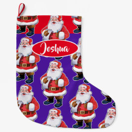 Jolly Santa custom boys Weihnachtsjung Strumpf Großer Weihnachtsstrumpf