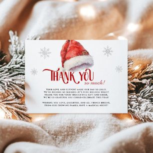 Jolly Santa Diaper Raffle Baby Dusche Dankeskarte