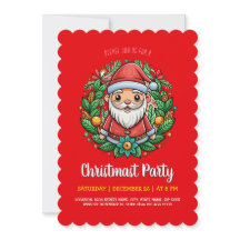Jolly Santa Gnome Wreath Christmas Party