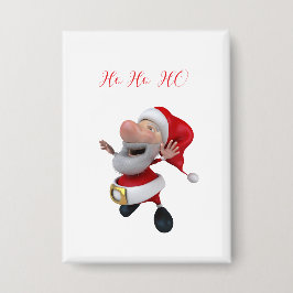 Jolly Santa Ho Ho Button