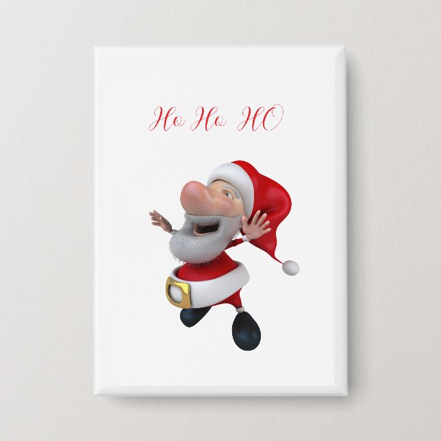 Jolly Santa Ho Ho  Button (Vorderseite)