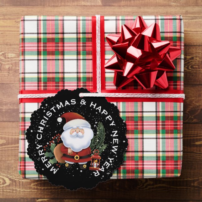 JOLLY SANTA , PERSONALISIERTE CHRISTMAS ORNAMENT KARTE (Insitu (Geschenk))