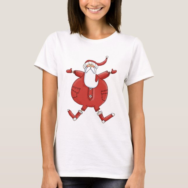 Jolly Santa T - Shirt und Geschenke (Vorderseite)