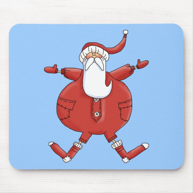 Jolly Santa T - Shirt und Geschenke Mousepad (Vorne)