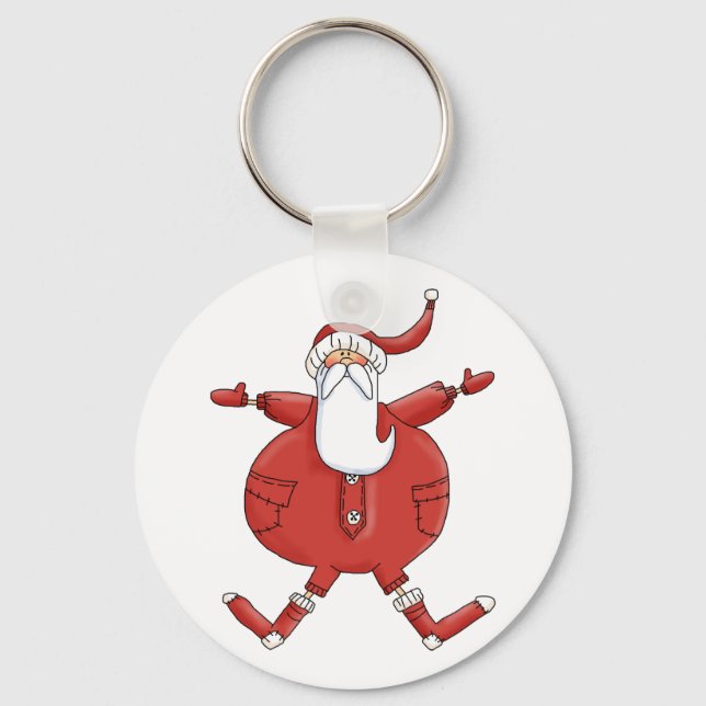 Jolly Santa T - Shirt und Geschenke Schlüsselanhänger (Vorderseite)