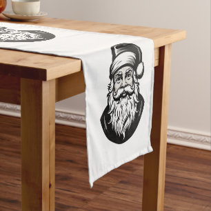 🎅 Jolly Santa Table Runner 🍽️ Kurzer Tischläufer