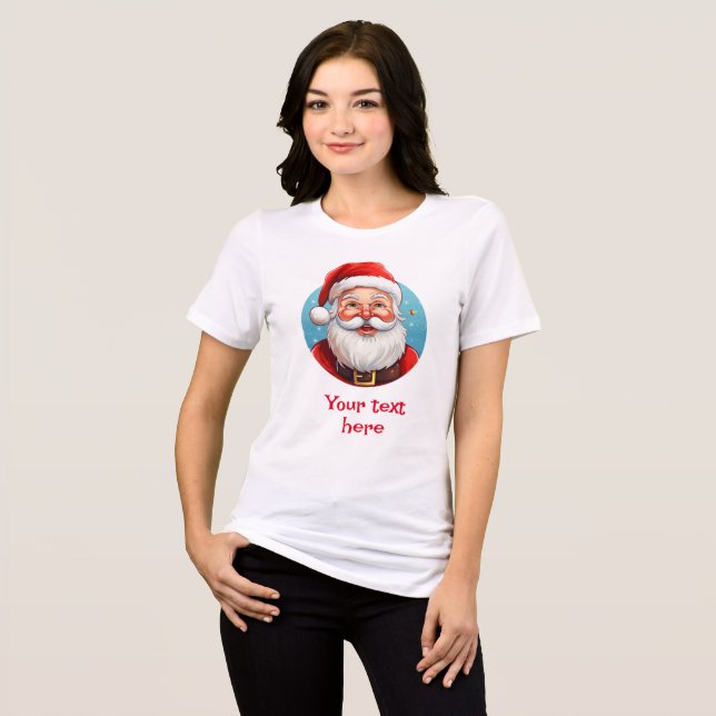 Jolly Santa Tri-Blend Shirt (Vorderseite voll)