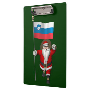 Jolly Santa Visiting Slowenien Klemmbrett