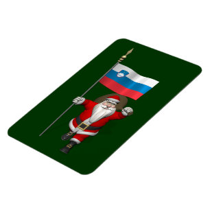 Jolly Santa Visiting Slowenien Magnet