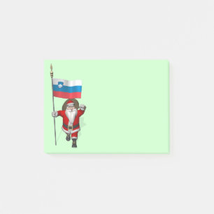 Jolly Santa Visiting Slowenien Post-it Klebezettel