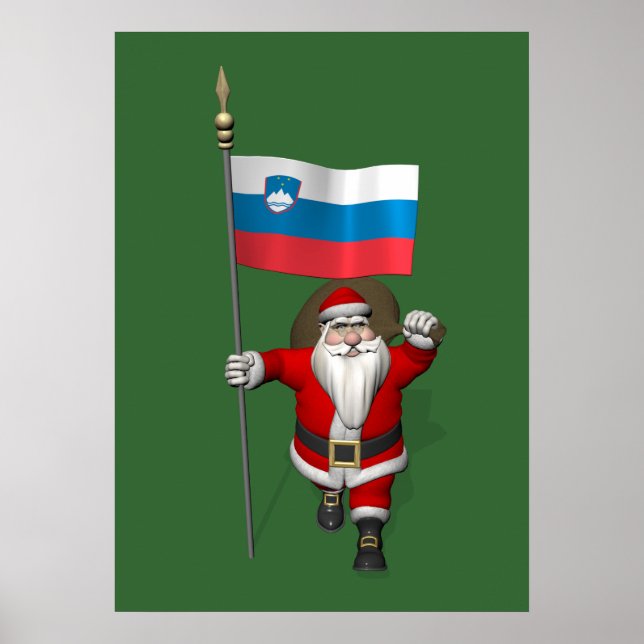 Jolly Santa Visiting Slowenien Poster (Vorne)
