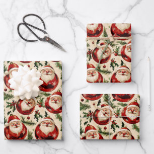 Jolly Santa's Festivals Ornaments Delight Geschenkpapier Set