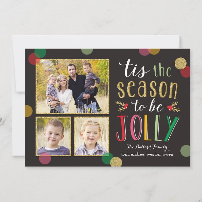 Jolly Season Cartes photos de vacances (Devant)