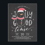 Jolly Snowman Christmas Party Einladung Postcard Postkarte<br><div class="desc">Moderne und stilvolle Abschluss-Ankündigung/Einladung von Berry Berry Sweet Designs. Besuchen Sie unseren Design-Showroom unter www.berryberrysweet.com für stilvolle Schreibwaren-Designs und personalisierte Geschenke!</div>