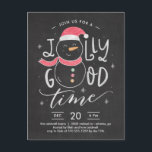 Jolly Snowman Christmas Party Einladung Postcard Postkarte<br><div class="desc">Moderne und stilvolle Abschluss-Ankündigung/Einladung von Berry Berry Sweet Designs. Besuchen Sie unseren Design-Showroom unter www.berryberrysweet.com für stilvolle Schreibwaren-Designs und personalisierte Geschenke!</div>