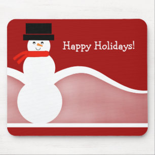 Jolly Snowman Holiday Mousepad