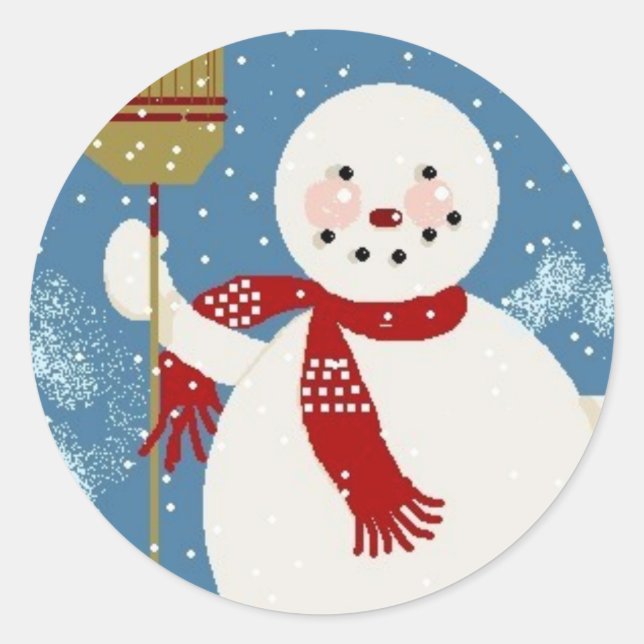 Jolly Snowman Sticker (Vorderseite)