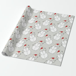 Jolly Snowman Weihnachtswrapping Paper Geschenkpapier