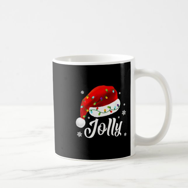 Jolly Subtle Minimal Christmas Funny Holiday Party Kaffeetasse (Rechts)