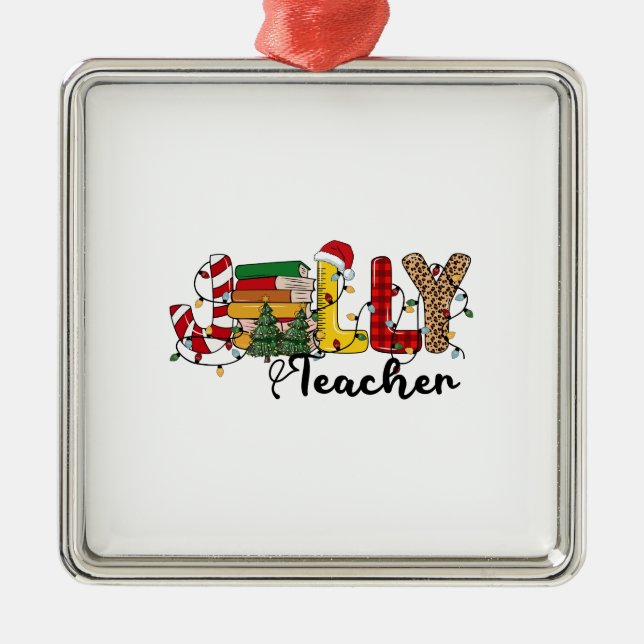 Jolly Teacher Ornament Aus Metall (Vorne)