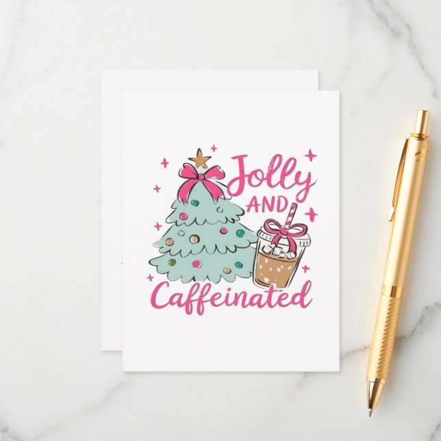 Jolly und Caffeinated Begleitkarte (Vorderseite/Rückseite Beispiel)