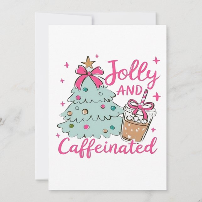 Jolly und Caffeinated Einladung (Vorderseite)