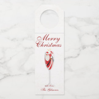 Jolly Weihnachten Gefallen mit Weihnachtsmann Wint Flaschenanhänger