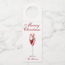 Jolly Weihnachten Gefallen mit Weihnachtsmann Wint Flaschenanhänger