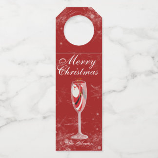 Jolly Weihnachten Gefallen mit Weihnachtsmann Wint Flaschenanhänger