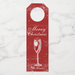 Jolly Weihnachten Gefallen mit Weihnachtsmann Wint Flaschenanhänger