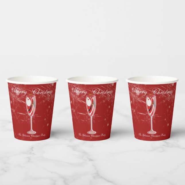 Jolly Weihnachten Gefallen mit Weihnachtsmann Wint Pappbecher (Multi)