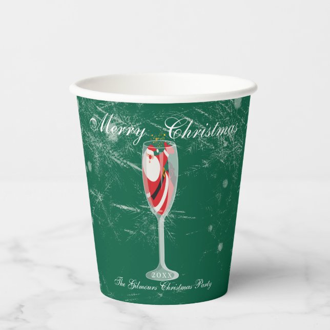Jolly Weihnachten Gefallen mit Weihnachtsmann Wint Pappbecher (Vorderseite)