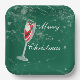 Jolly Weihnachten Gefallen mit Weihnachtsmann Wint Pappteller