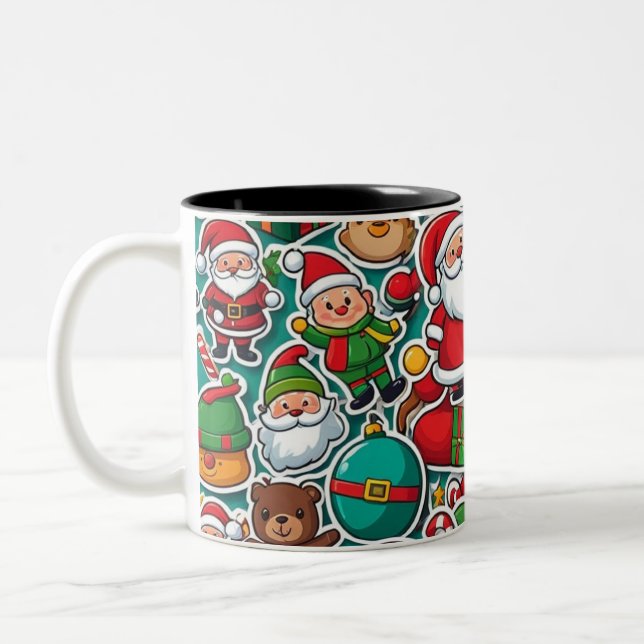 Jolly Weihnachts-Tasse Chaos! Zweifarbige Tasse (Links)