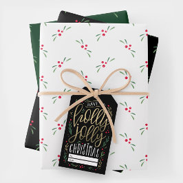 Jolly wünscht Weihnachtsgeschenke Wrapping Paper S Geschenkpapier Set