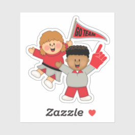 JollyKins Cheerleaders Red & Gray Aufkleber