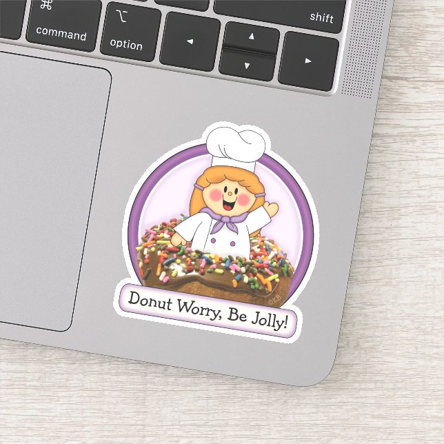JollyKins Donut Purple Aufkleber (Detail)