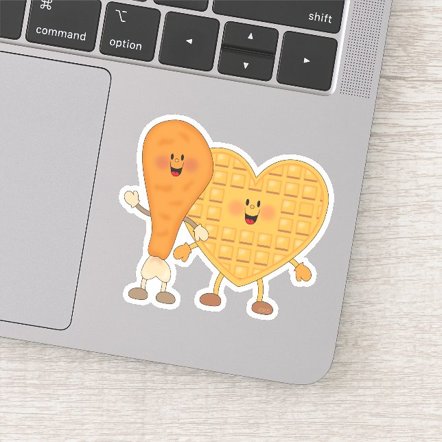 JollyKins Hühnchen und Waffeln Aufkleber (Detail)