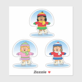 JollyKins Ice Skating Trio Aufkleber