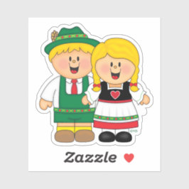 JollyKins Octoberfest Couple  Aufkleber
