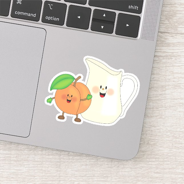 JollyKins Pfirsiche und Creme Aufkleber (Detail)