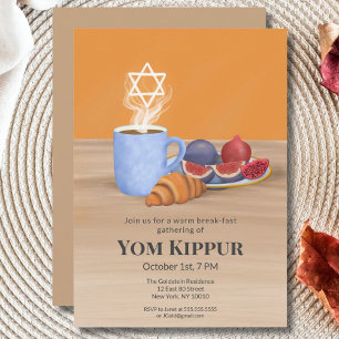 Jom Kippur Fastenbrechen: Kaffee, Granatäpfel Einladung